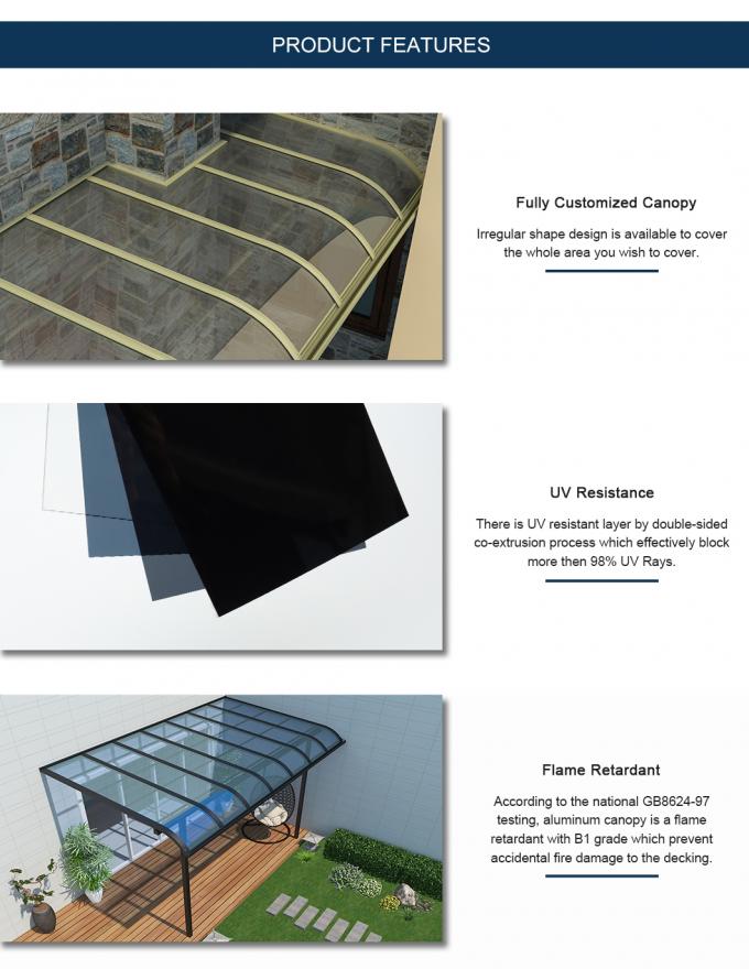 Anpassung Au&szlig;enwasserdichte Terrassenkanteil Einfache Installation 0