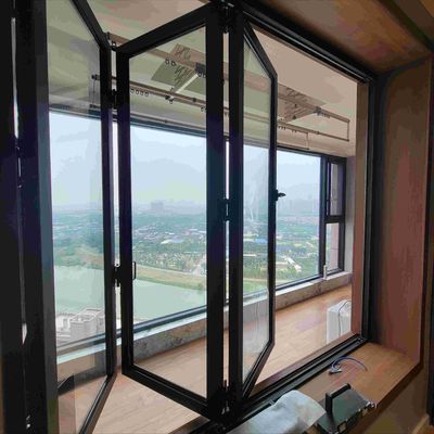 Exterior Aluminium Folding Doors Double Glass Soundproof Bifold Doors For Shop