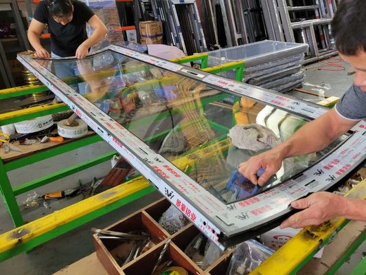 Custom Aluminium Sliding Windows EPDM Seal 4mm-12mm Thickness Arch Glass Smooth Sliding