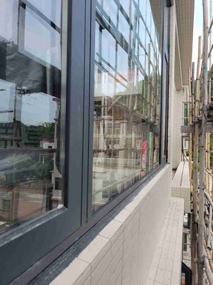 Glass Thickness 4mm-12mm Aluminum Casement Windows Anodized / Powder Coated / Wooden Grain