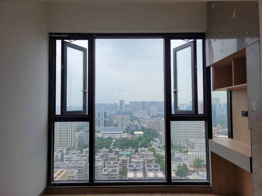 White Black Grey Aluminum Casement Windows 90 Degree Opening