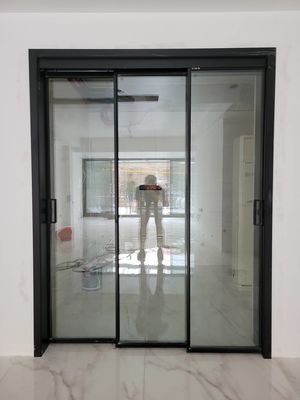 Black Aluminium Sliding Doors Single / Double / Triple / Laminated / Low-E Glass