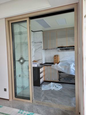 Hardware German / Chinese / American Sliding Doors Aluminium Fly Screen Optional