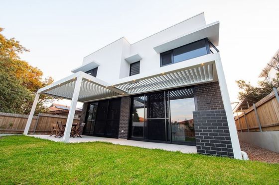 Industrial Outdoor Aluminium Pergola Waterproof Powder Coating Optional Thickness