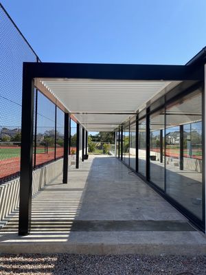 Powder Coating Outdoor Aluminium Pergola Customized Size ISO9001 Certificate