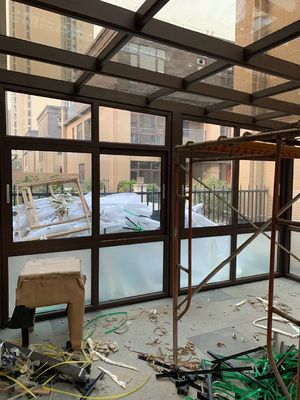 Customized Glass Roof Sunroom Rain Resistance Low Maintenance
