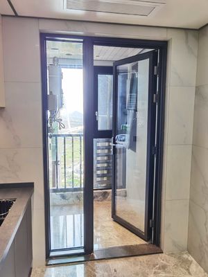 EPDM Seal Aluminum Casement Doors Powder Coated 2mm Thickness