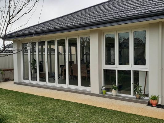 Home Durable Aluminum Folding Doors With Powder Coating Frame