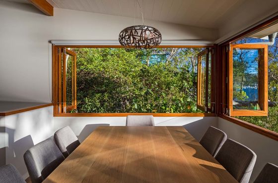 Double Glazed Aluminum Bifold Windows Customized Width High Security