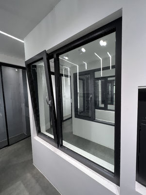Open Degree Curved Aluminum Windows White / Black Up To 12mm Glass Fiberglass Screen