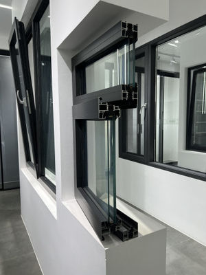Casement Window Aluminum Frame 10mm Glass Fiberglass Screen Noise Reduction Technology