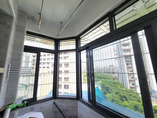 Custom Double Glazed Sliding Windows EPDM Seal Villa Kitchen Aluminium Windows