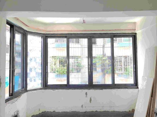 Smooth T5 6063 Aluminium Sliding Windows Non Thermal Break for Kitchen