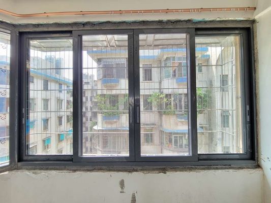 Smooth T5 6063 Aluminium Sliding Windows Non Thermal Break for Kitchen