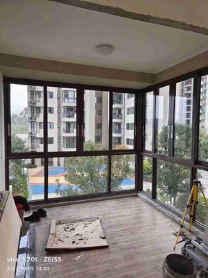 6mm - 19mm Commercial Aluminum Horizontal Sliding Windows Manual / Automatic Opening