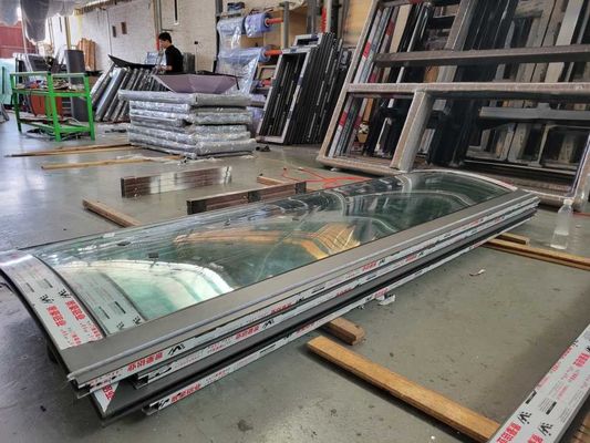 Custom Aluminium Sliding Windows EPDM Seal 4mm-12mm Thickness Arch Glass Smooth Sliding