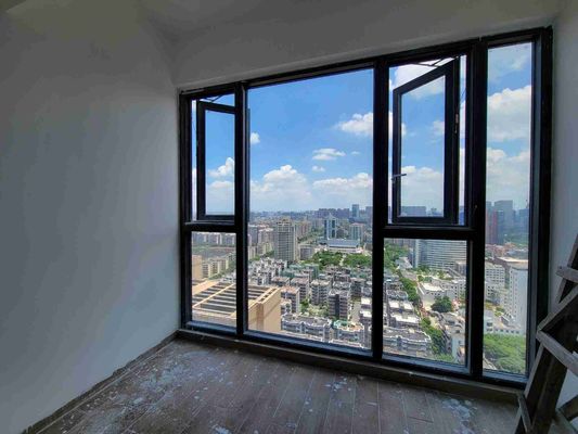 White Black Grey Aluminum Casement Windows 90 Degree Opening