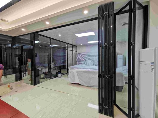 Black Exterior Aluminium Bifold Doors Soundproof Aluminium Bifold Patio Doors