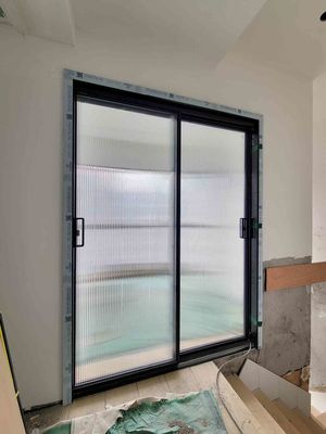 Black Aluminium Sliding Doors Single / Double / Triple / Laminated / Low-E Glass