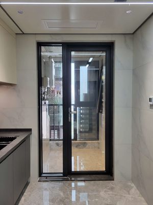 EPDM Seal Aluminum Casement Doors Powder Coated 2mm Thickness