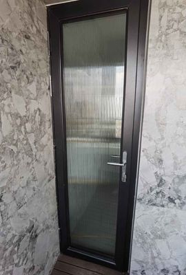 EPDM Seal Aluminum Casement Doors Powder Coated 2mm Thickness