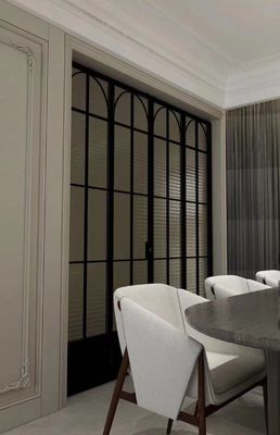 Porte francesi in alluminio resistente personalizzate con vetro temperato